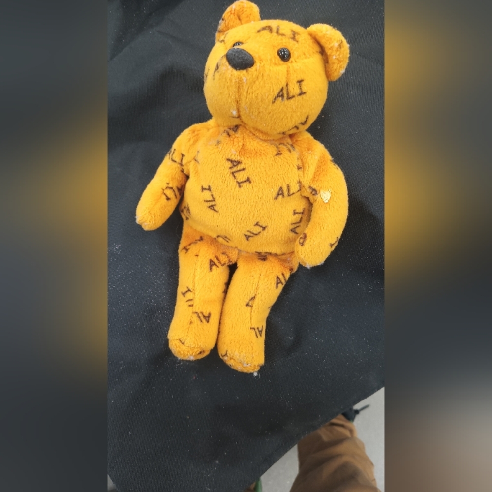 Vintage Muhammed Ali Collectible Plush Beanies Bear 